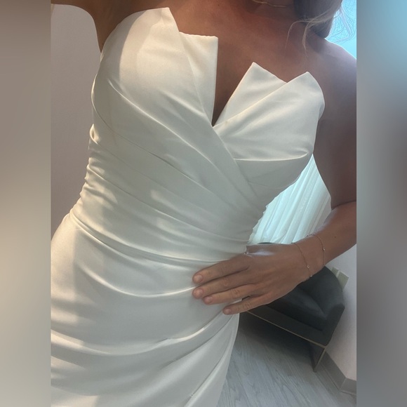 Justin Alexander Indigo Wedding Gown Sz 4 NWT - Picture 11 of 12